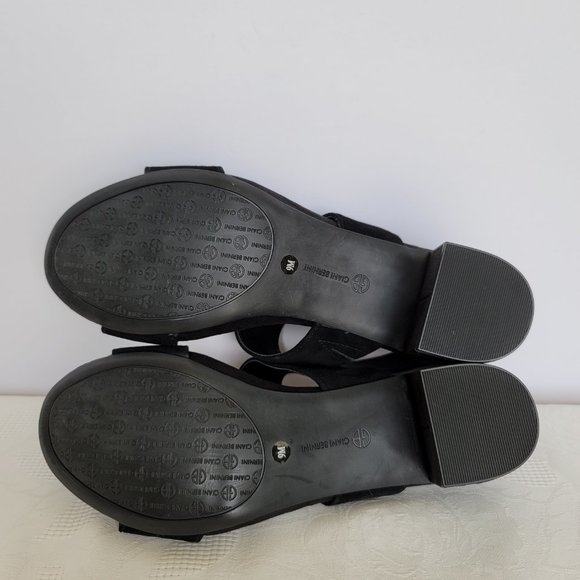 GIANI BERNINI Maggiee Suede Two-Strap Sandals- Black color- Women's Size 9M - Picture 13 of 15